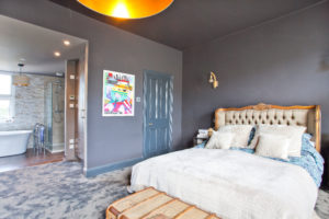 Large grey bedroom