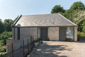 Unique slate roof house