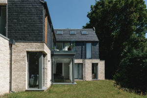 Unique slate roof house