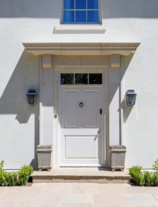 White front door entrance