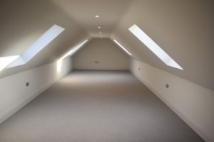 Attic with skylights