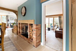 Living area with feature wall