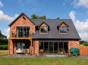 Large red brick house