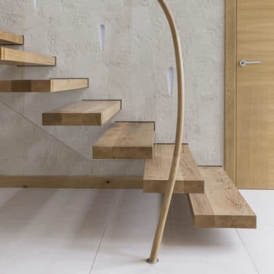 Oak Cantilevered stairs