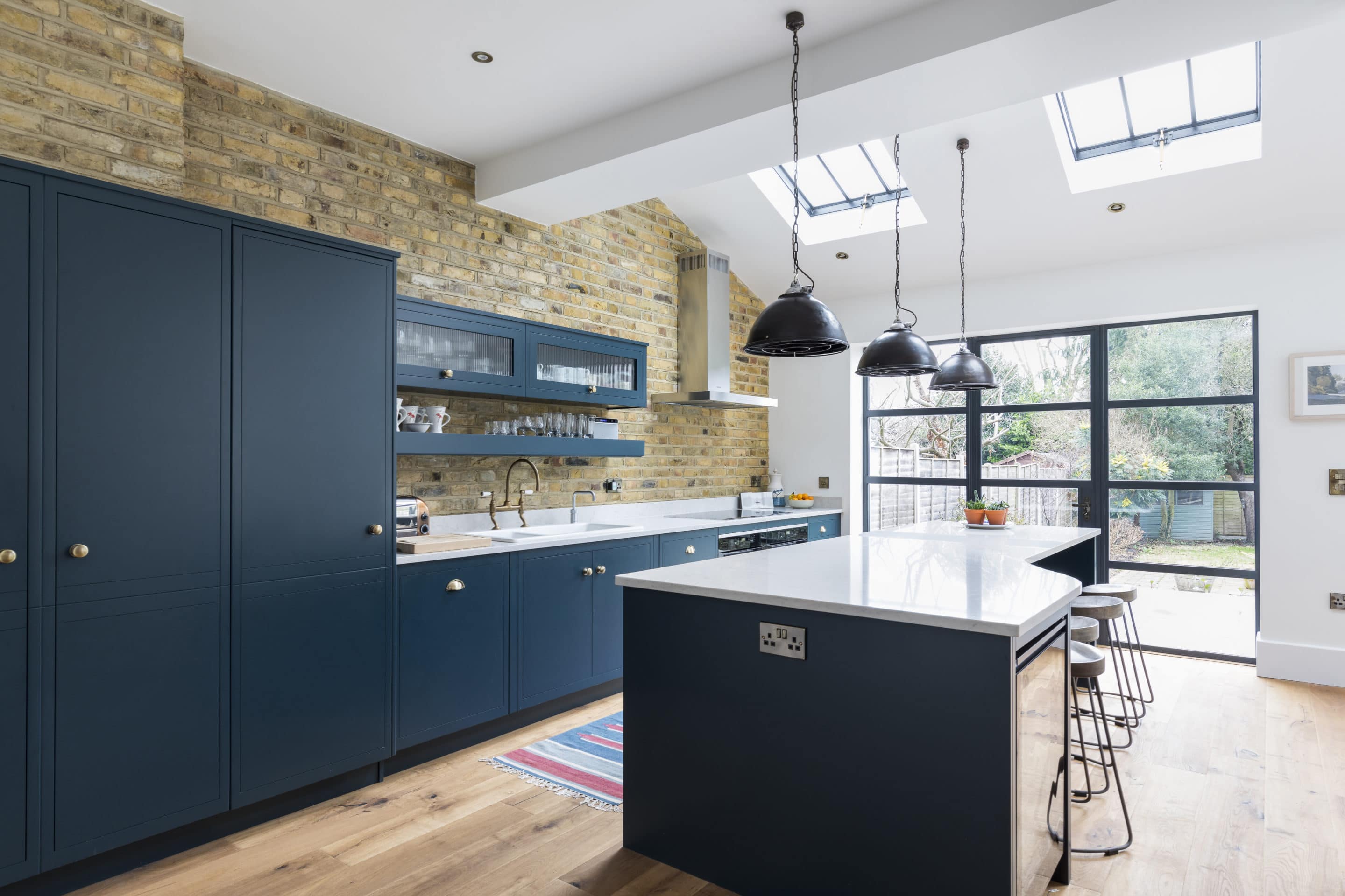 Open plan kitchen with island