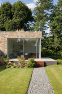 Conytemporary house with glass
