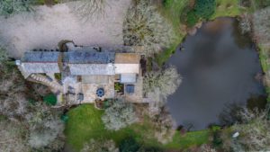 Birdseye view of house