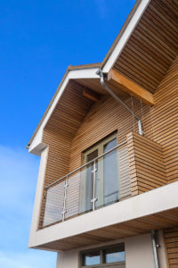 House with larch cladding