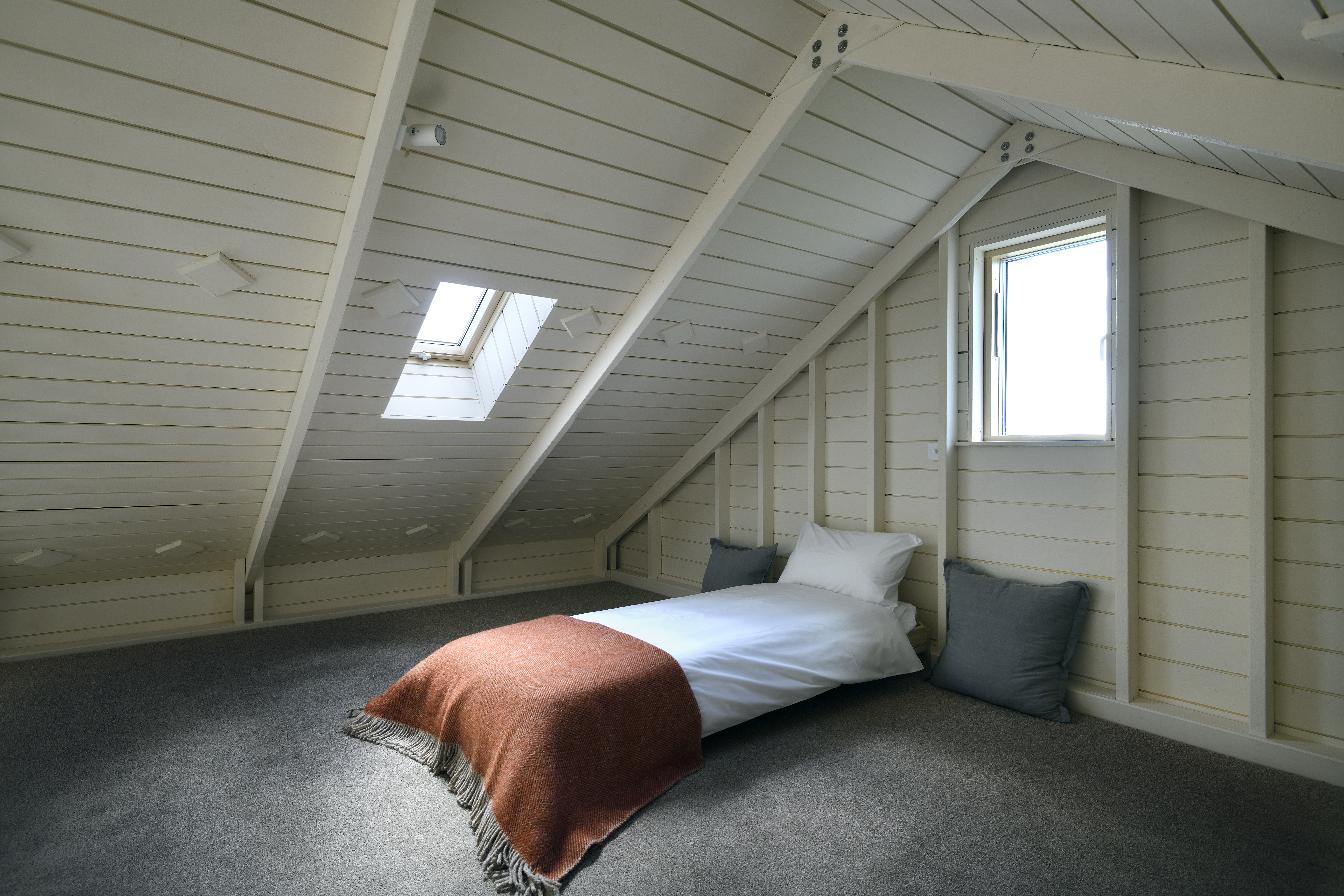 Attic room with single bed