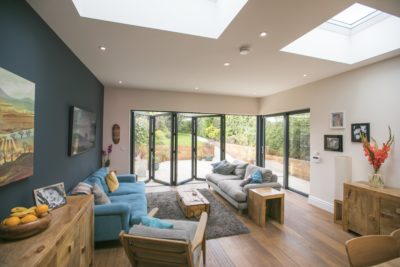 Extension with timber floorboards
