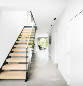 Modern timber stairs