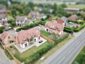 Birds eye view of cottage