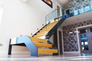 Modern timber stairs
