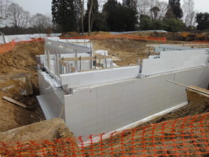 Basement being built