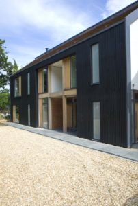 Contemporary black-clad house