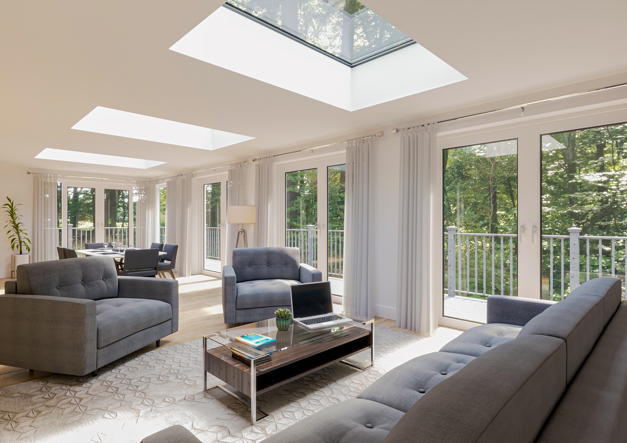 Extension with glazing from The Rooflight Company