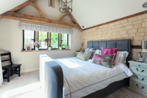 Bedroom with exposed beams