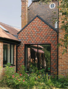 Ornamental clay tile extension using Dreadnought Tiles