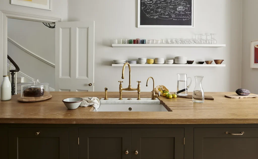 kitchen design with oak worktop