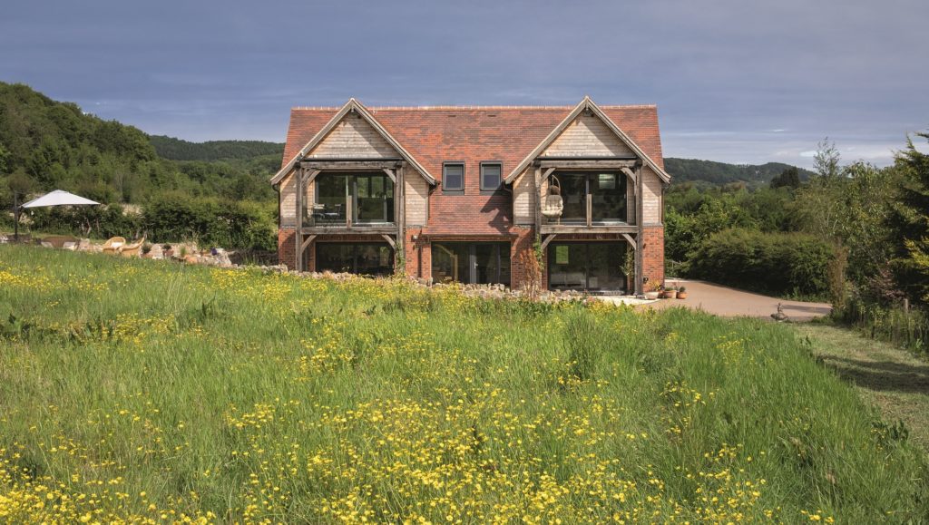 contemporary oak frame home