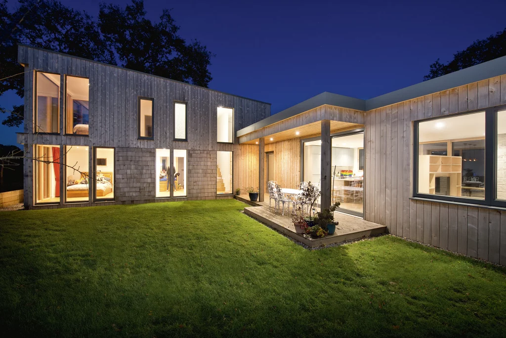 Timber clad self build