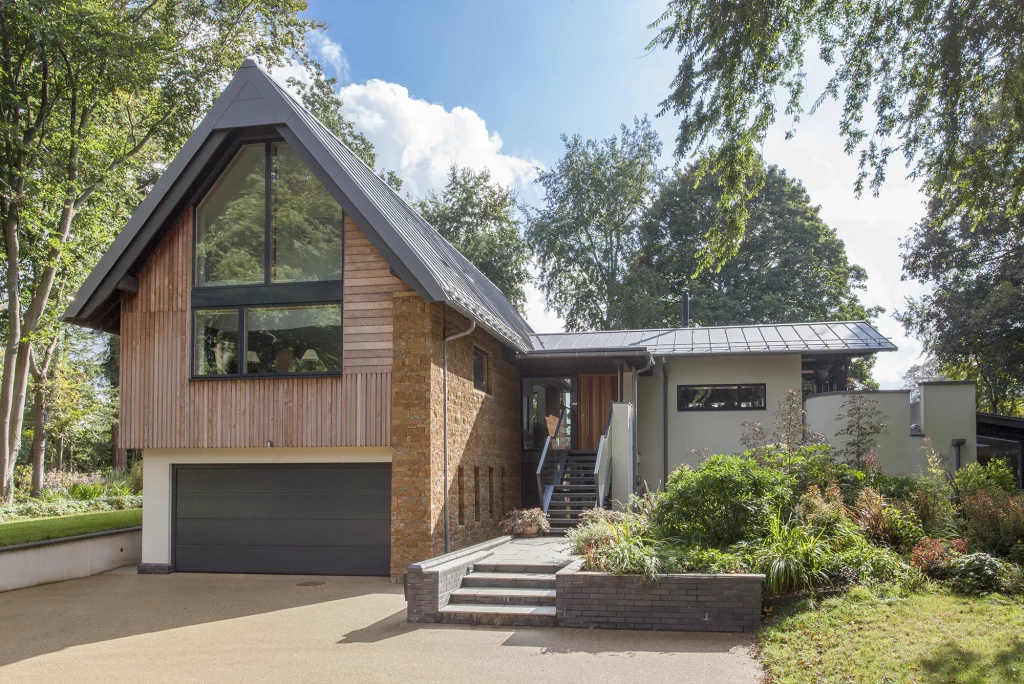 Eco house with glazed gable