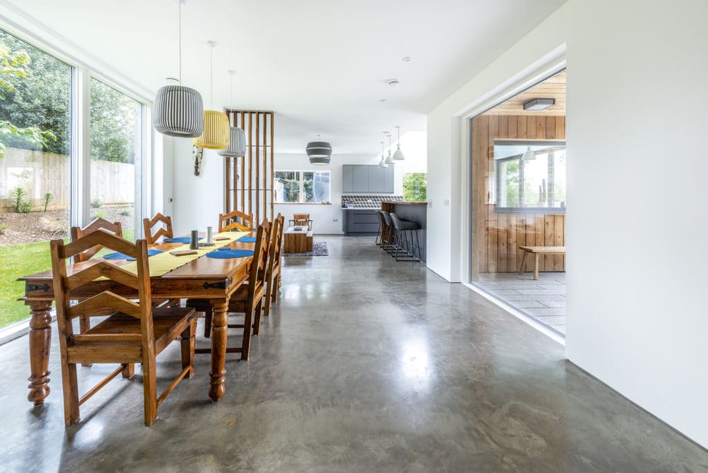 Dining area with views