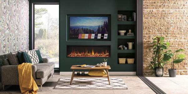 Stovax Gazco media wall eStudio electric fire