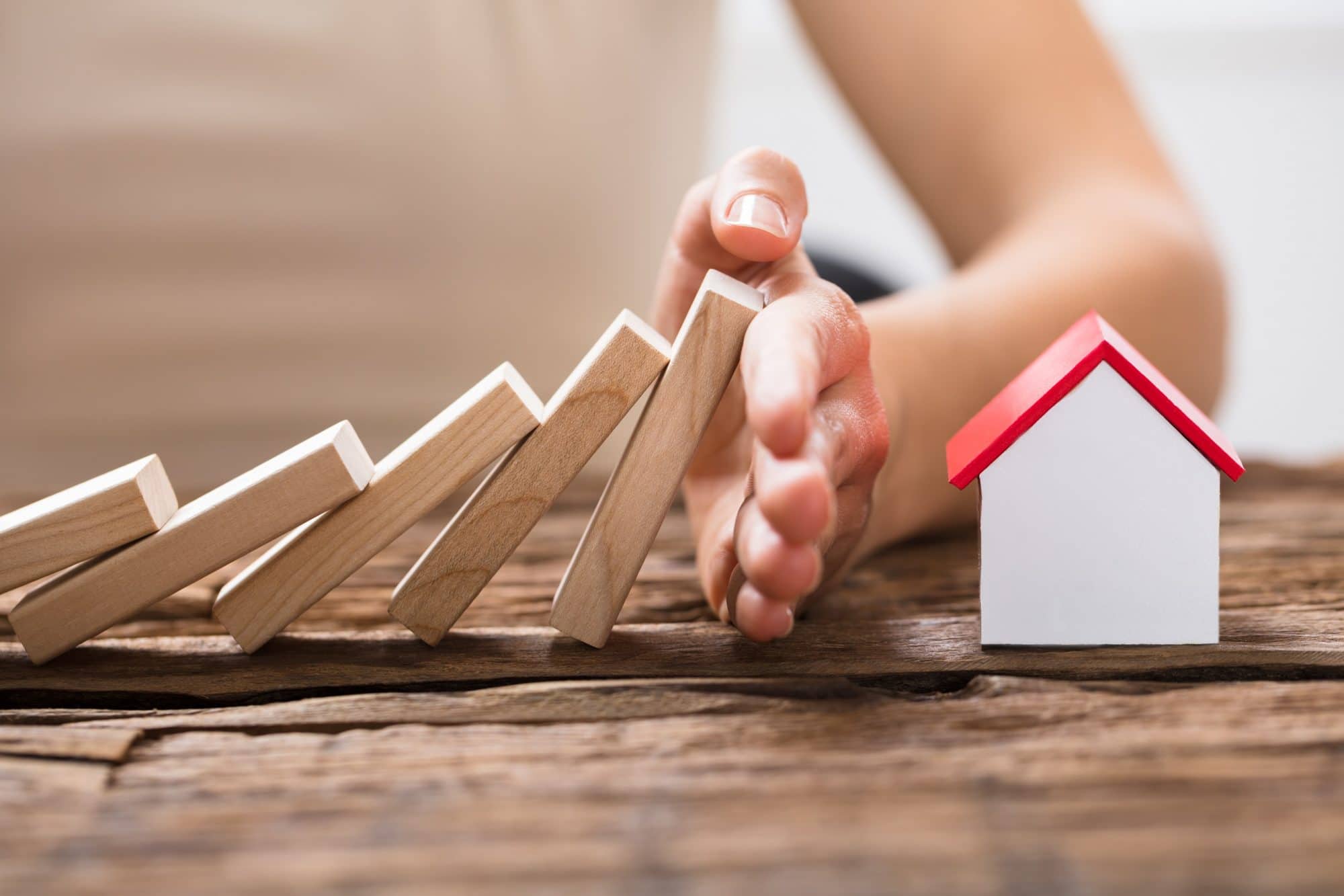 House wooden blocks