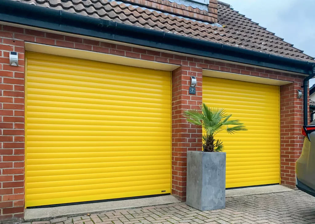 yellow roller garage doors 