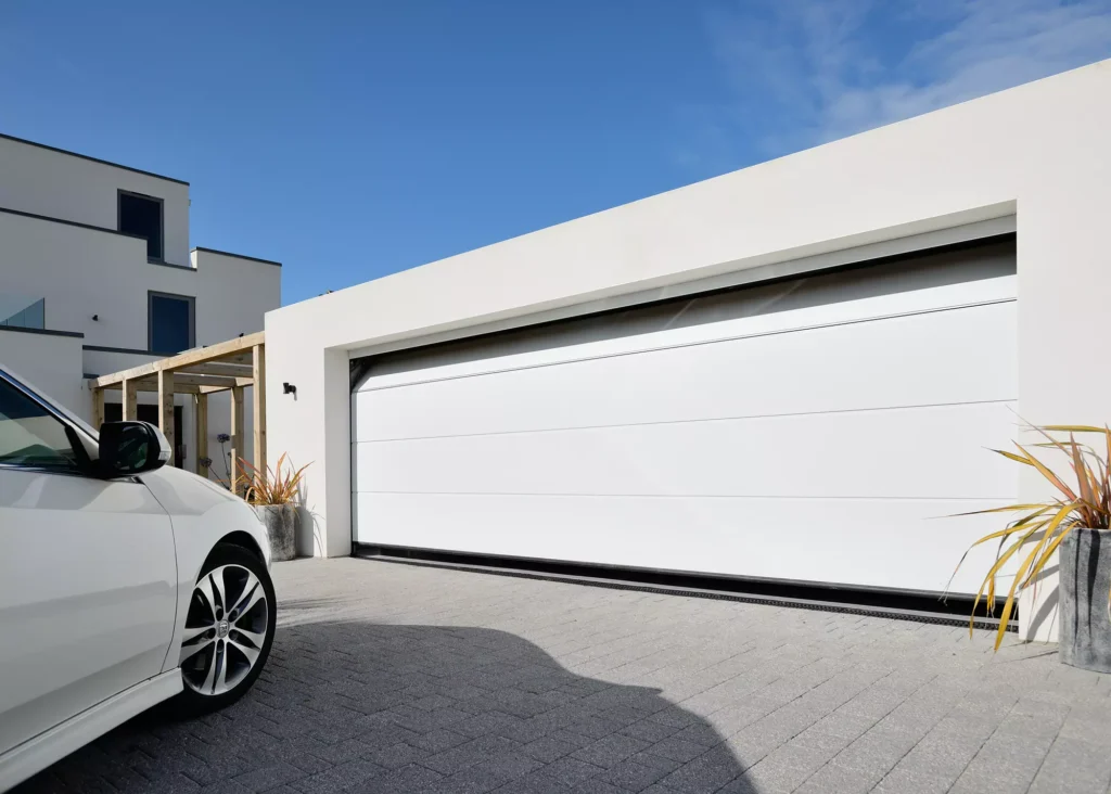 White up-and-over Garador garage doors