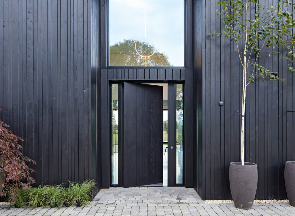 Barn style black door