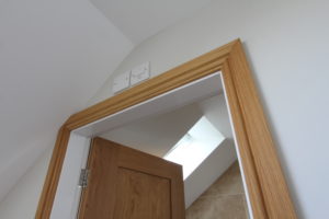 White oak door frame
