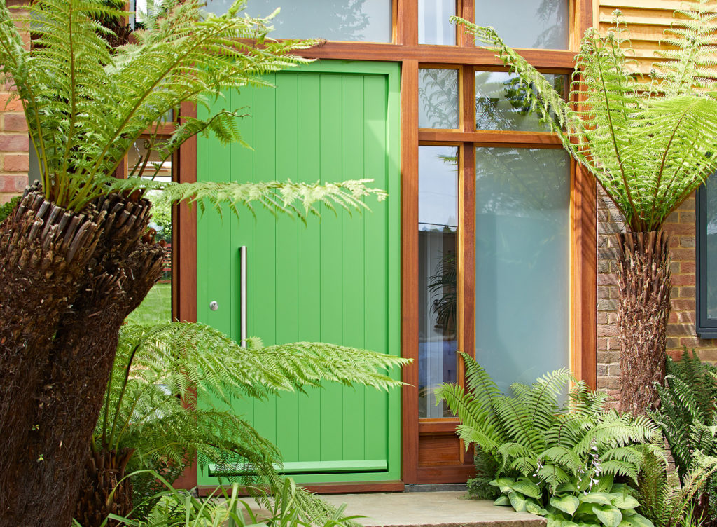 Tropical green door