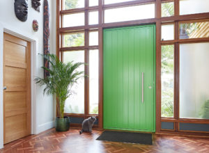 Tropical green door