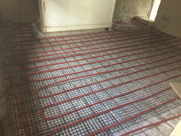 The underfloor heating goes in two months later than planned