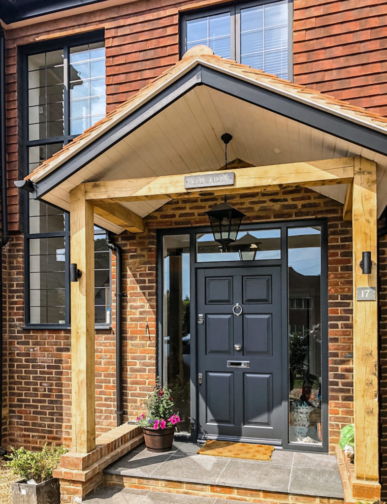 Front door with porch