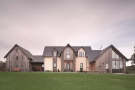 Modern timber frame home