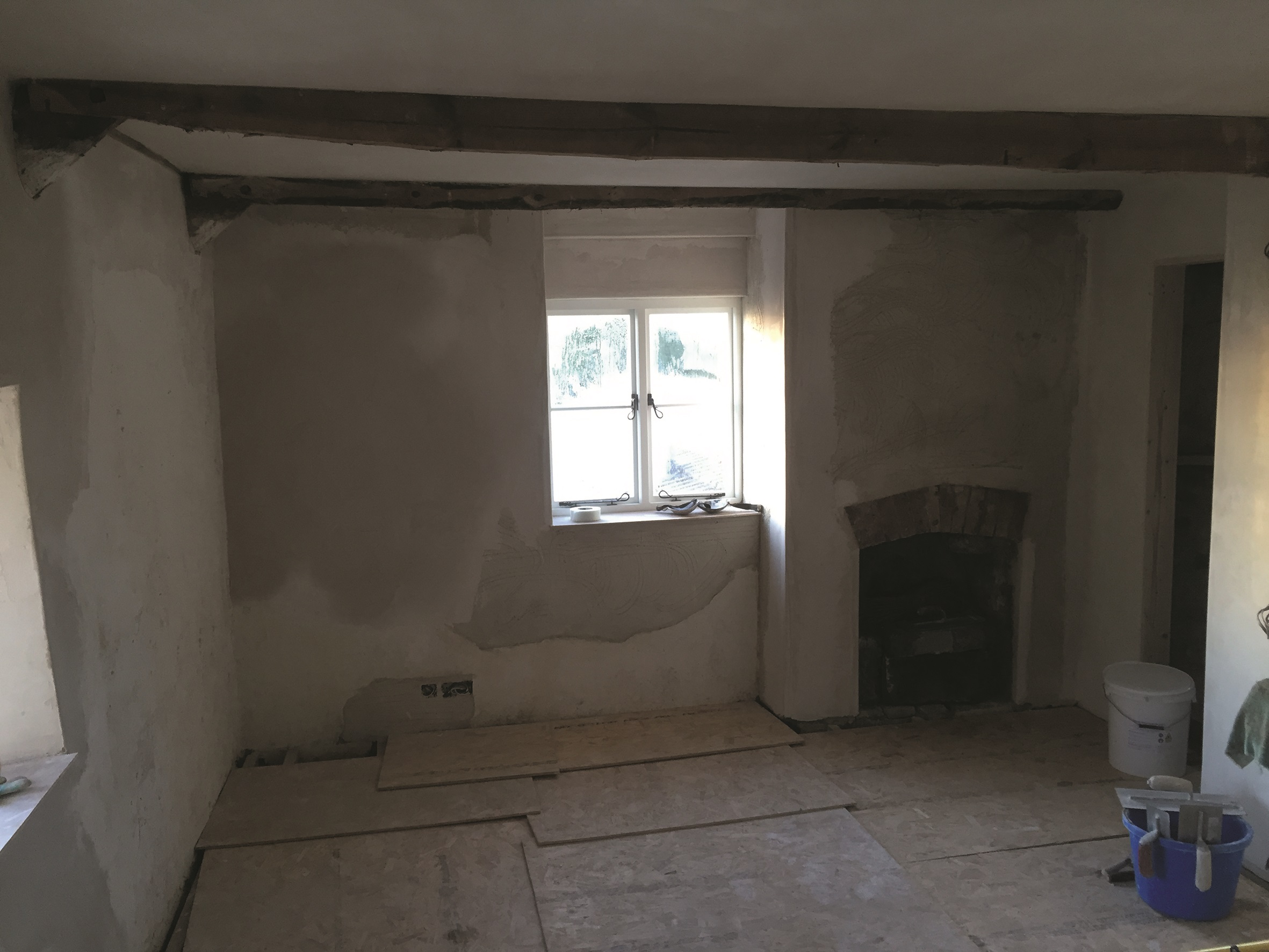 Plastering the walls