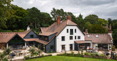 Home with glass windows and doors