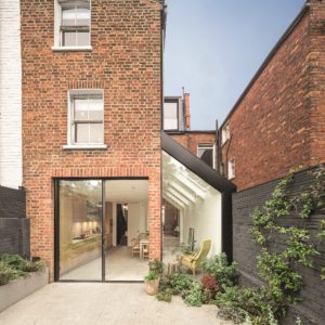 Victorian terrace house garden view