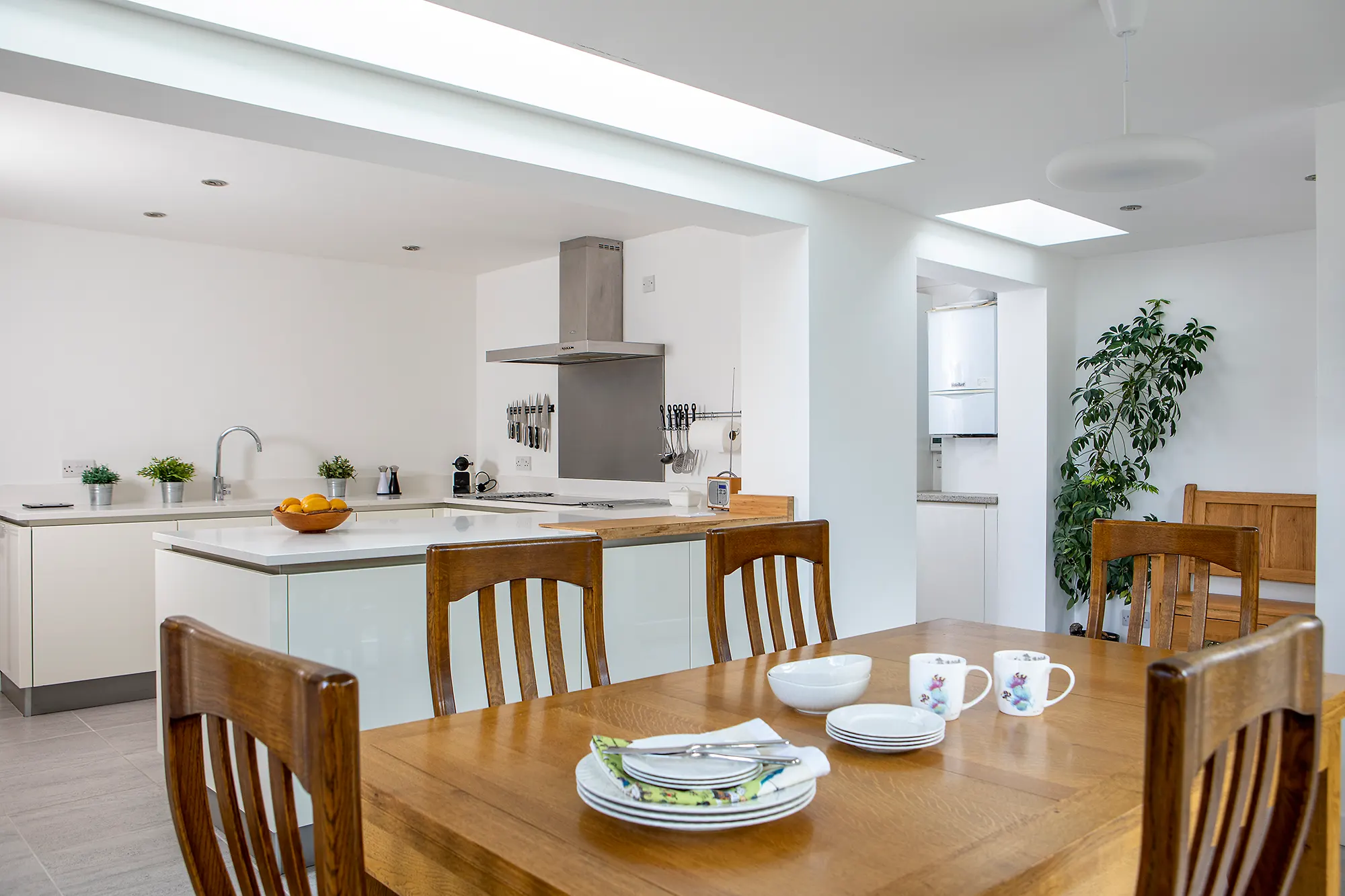 Kitchen extension with roof lanterns