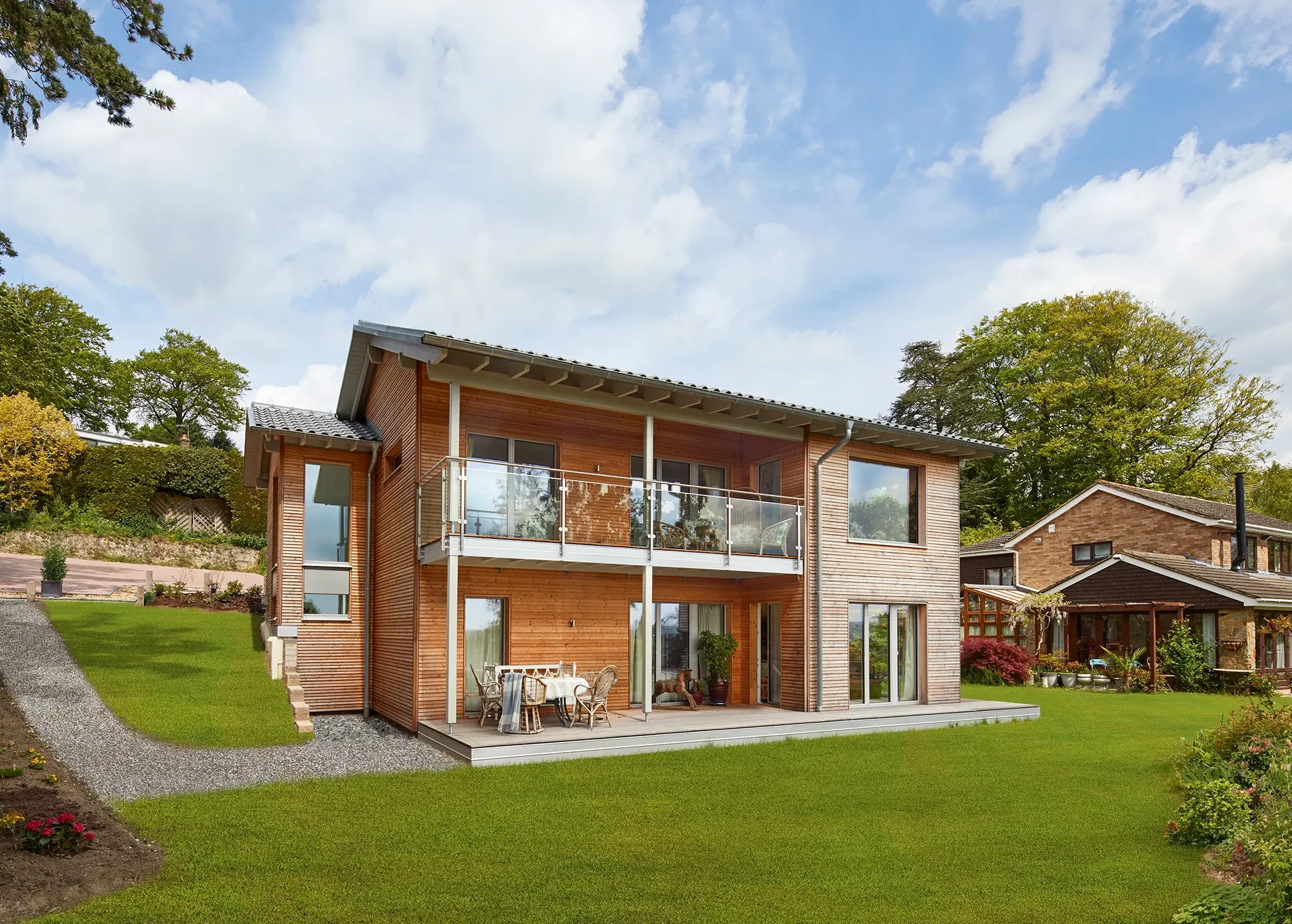 Baufritz Eco House on Sloping Plot