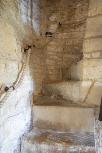 Stone staircase in Rose Cottage