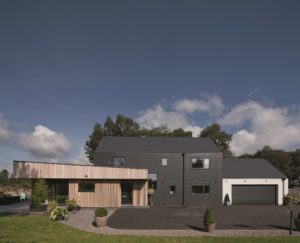 Contemporary timber frame home