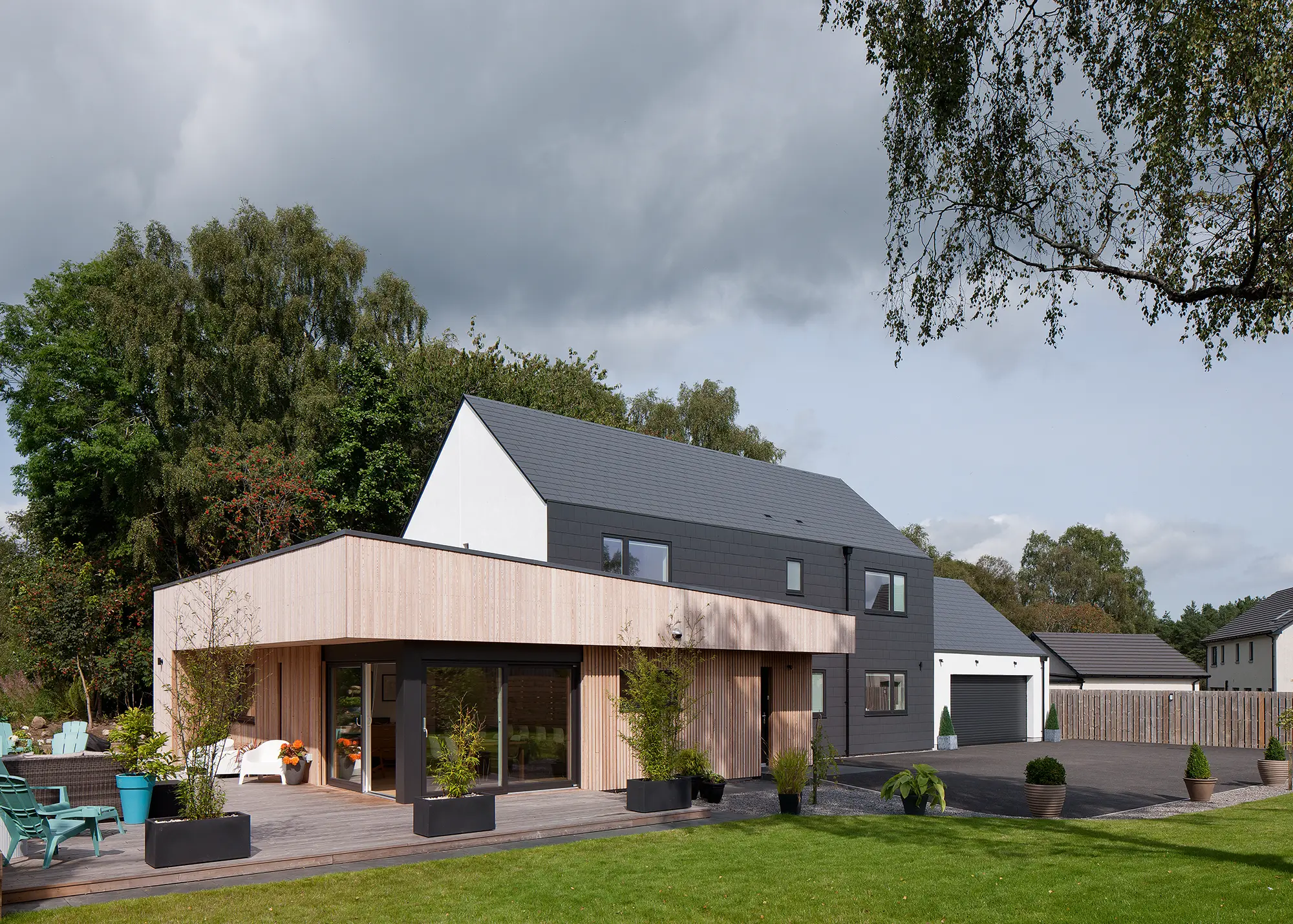 Sleek, Energy-Efficient Timber Frame Home in Banchory, Scotland