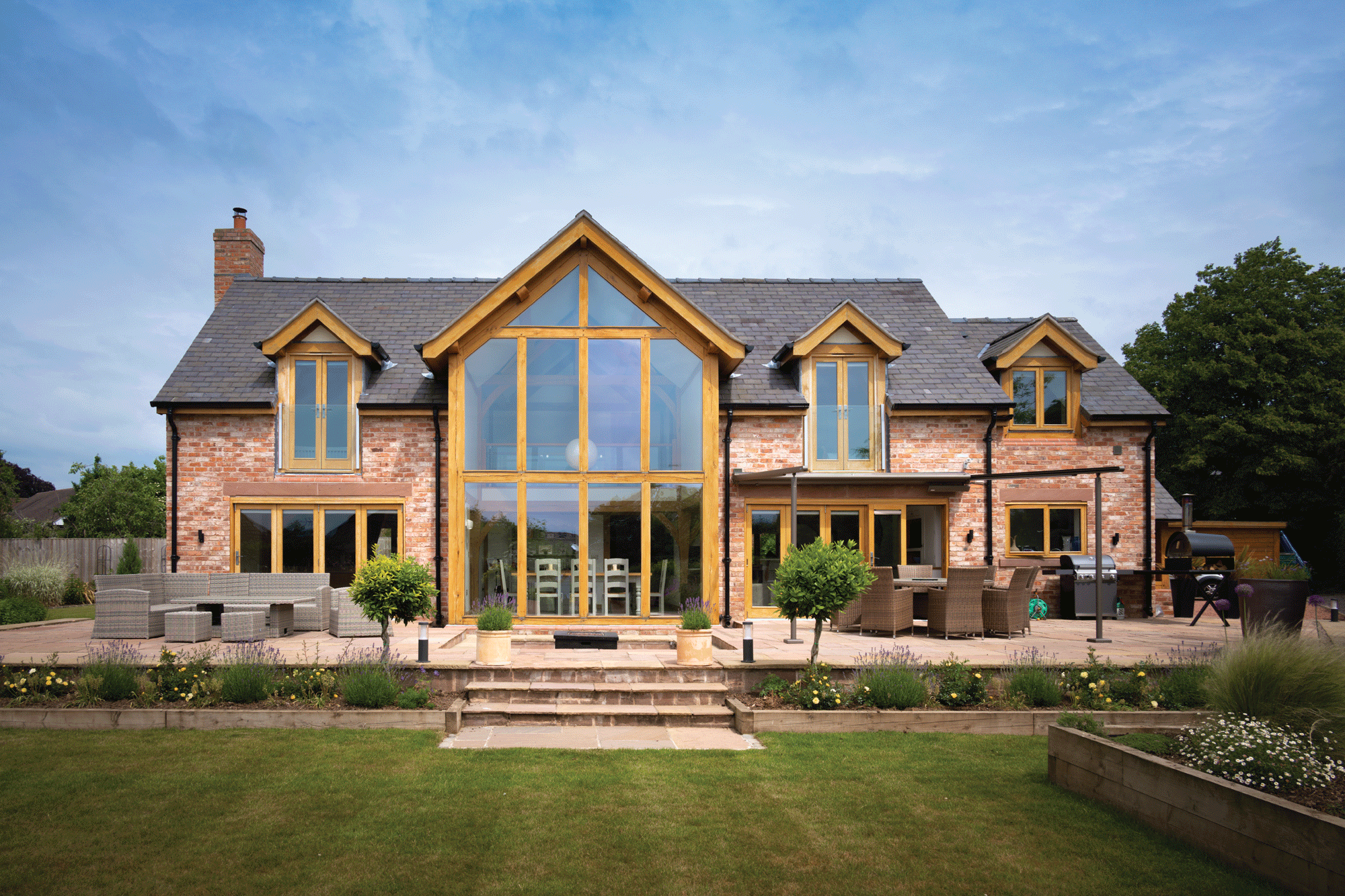 Contemporary oak frame home