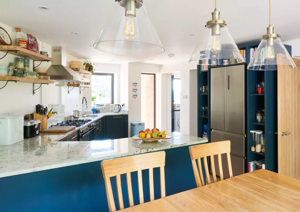 view of the kitchen diner looking inwards