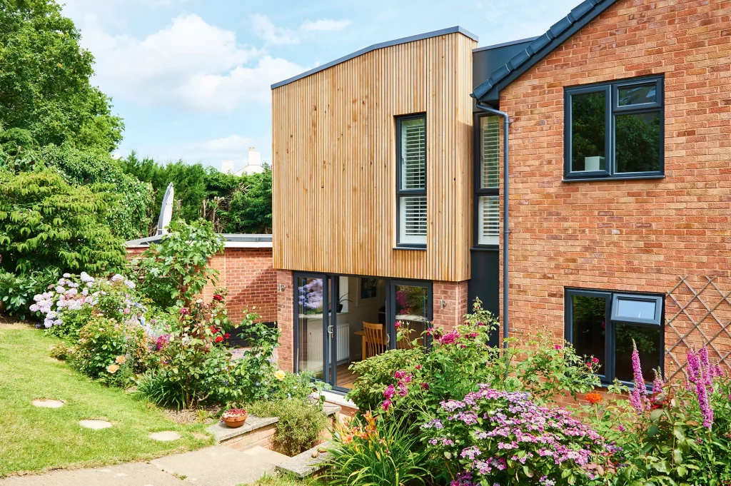 View of the timber cladding from rear of the property