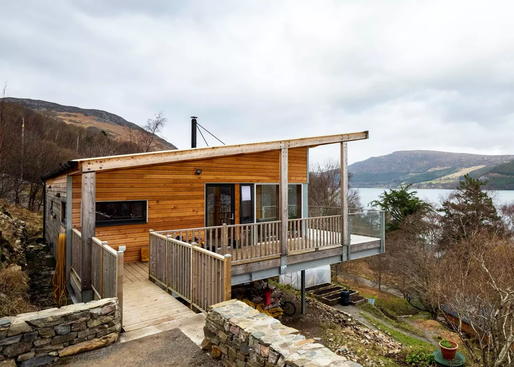 coastal home in Scottish Highlands finished in larch cladding
